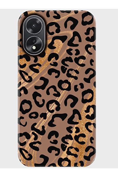 OPPO A38 Kılıf Kamera Korumalı Baskılı Silikon Kapak - leopar