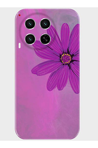 TECNO Camon 30 Kılıf (CL6) Kamera Korumalı Baskılı Silikon Kapak - purpleflower