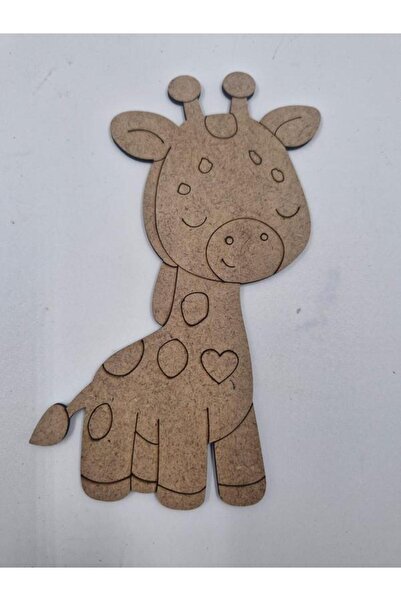 Mu Art Ahşap 10 Pieces Cute Giraffe Wooden Painting School DIY Activity Art 10