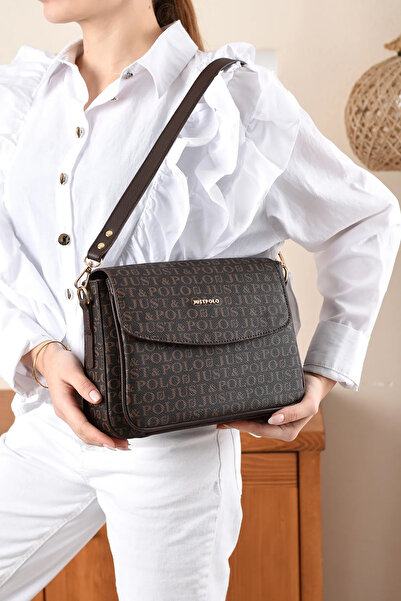 JP POLO Women's Original Just Polo Printed Oversized Stylish Hand and Shoulder Bag Shoulder Bag Size: 29 X 25 cm