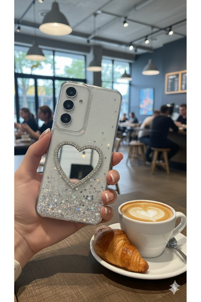 Rivor Galaxy S25 Plus & Galaxy S24 Plus Uyumlu Kılıf Kamera Çıkıntılı Simli A...