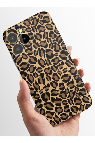 oukitel C21 Plus Uyumlu Kılıf Kamera Korumalı Baskılı Silikon Kapak - Leopar2