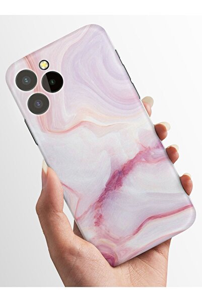 oukitel C21 Plus Uyumlu Kılıf Kamera Korumalı Baskılı Silikon Kapak - Marblec...