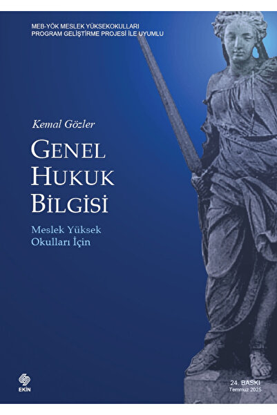 Ekin Basım Yayın Genel Hukuk Bilgisi / Kemal Gözler / / 9786255968951