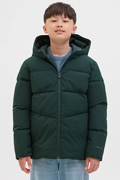 Jack & Jones JJGLOBAL PUFFER JACKET JN Yeşil Erkek Çocuk Mont