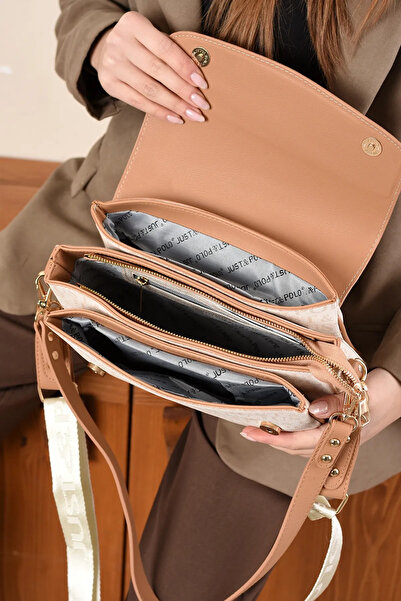 JP POLO Women's Original Just Polo Printed Oversized Stylish Hand and Shoulder Bag Shoulder Bag Size: 29 X 25 cm