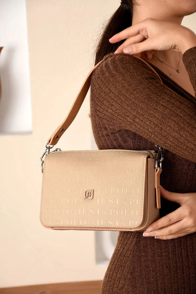 Just Polo Women's Embossed Printed Hand and Shoulder Bag Shoulder Bag