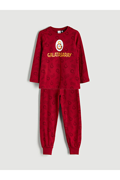 LC Waikiki Hilfa Yeni Sezon Bisiklet Yaka Baskılı Erkek Çocuk Pijama Takımı