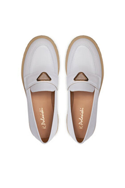 R.Polanski γυναικείο μοκασίνι r polanski 1679 λευκό
