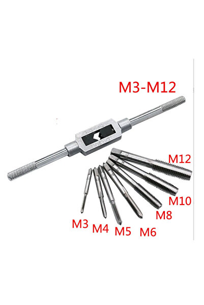 Choice3 مجموعة أدوات يدوية مترية مكونة من 8 قطع (6/8/12/20 قطعة) تتضمن لولبة ...