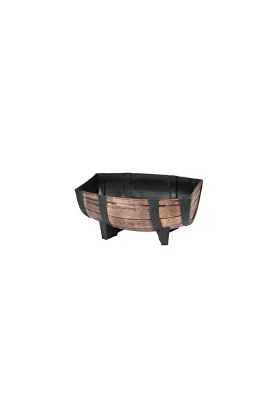 Strend Pro Ghiveci de flori, Strend Pro, model butoi din lemn, 41x19x29 cm