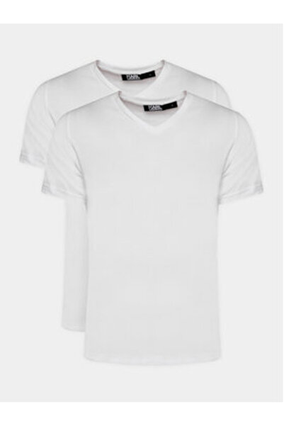 Karl Lagerfeld Σετ 2 ανδρικών μπλουζών 765001-500298 Λευκό