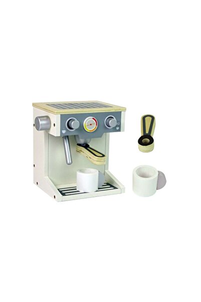 LeanToys Jucărie de cafetieră pentru copii, jucărie din lemn, espressor MCT 9248