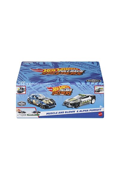 Mercaton HOT WHEELS SET 2 MAȘINI METALICE PULL BACK MUSCLE ȘI SUFLATE ȘI ALPHA PURSUIT 1:43