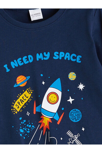 LC Waikiki LCW Kids YENİ SEZON Uzun Kollu Baskılı Erkek Çocuk Pijama Takımı