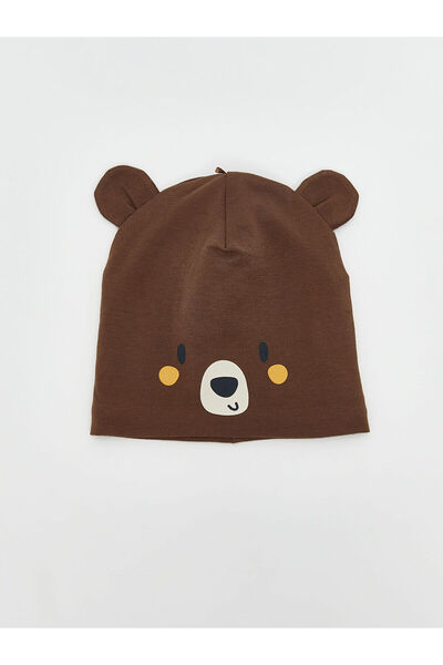 LC Waikiki Baby Boy Beanie with Bear Figure