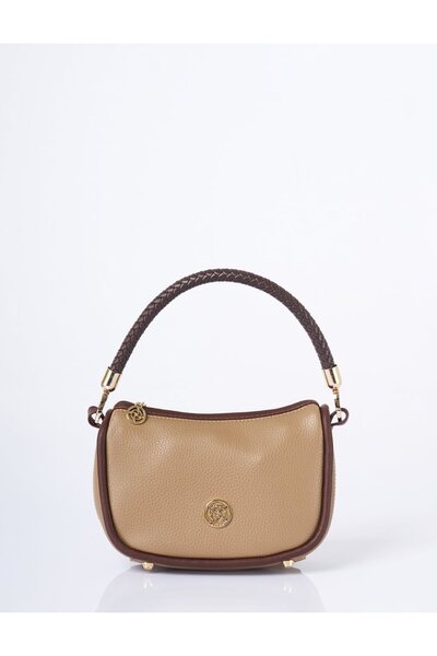 Kayra Suni Deri Hobo Çanta Vizon