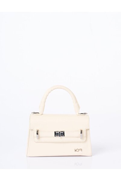 KYR Mini geantă de mână din piele artificială cu capac cremă