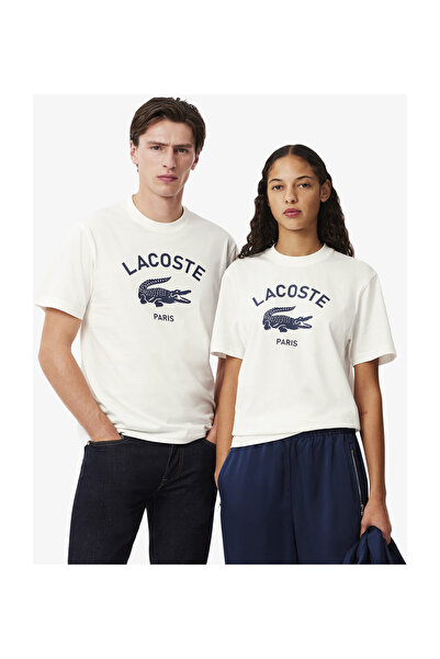 Lacoste Γυναικείο T-Shirt TH2733 Εκρού