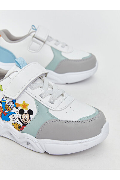 LC Waikiki Mickey Mouse Baskılı Tabanı Işıklı Erkek Bebek Spor Ayakkabı