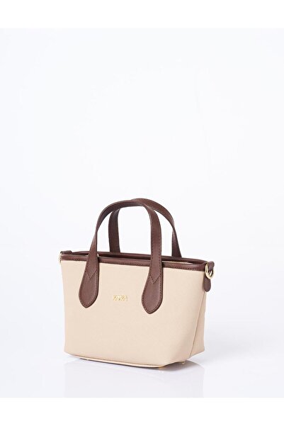 Kayra Textured Thick Strap Tote Bag Mink