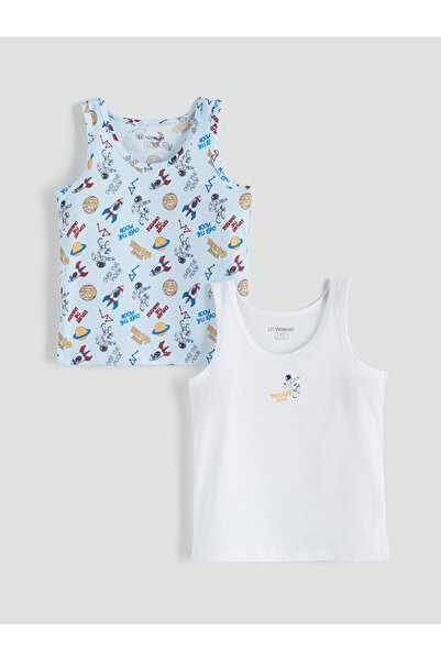 LC Waikiki Peak New Season Printed Cotton Boys' Undershirt 2-Pack