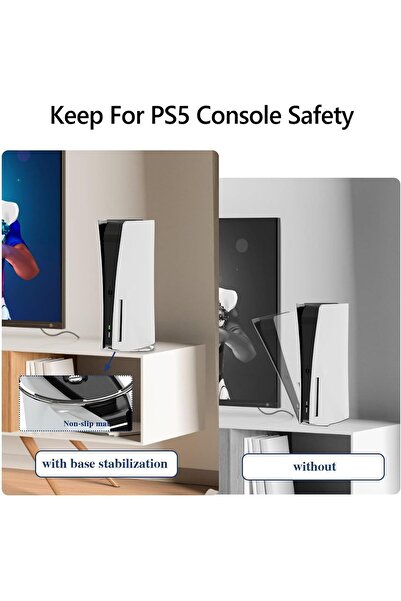 Generic Vertical Stand for PS5/Pro/Slim | Stable Base Replacement Mount for Disc & Digital Editions