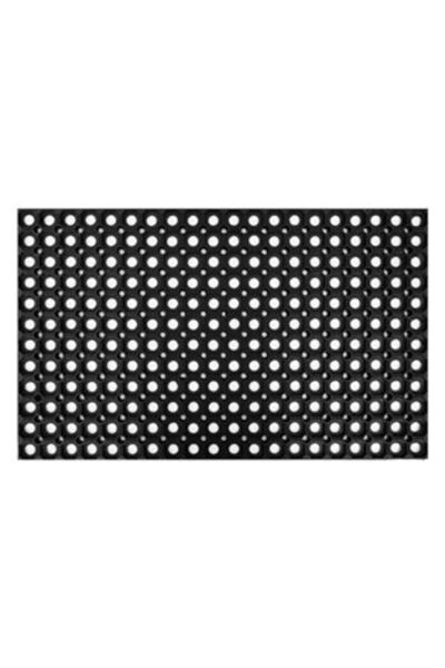 Jumbo Entrance Mat Black Rubber with Perforated Design 80 x 50 cm