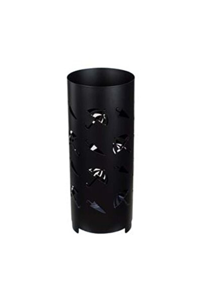 Jumbo Black Metal Umbrella Stand with Umbrella Design for Rain Umbrellas Ø19 x 49 cm