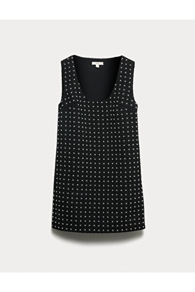 Marks & Spencer Payetli Mini Shift Elbise