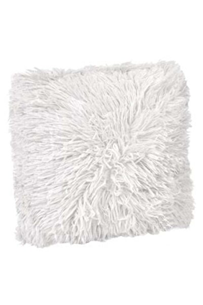 Jumbo Winter Decorative Pillow Shaggy White 25 x 25 cm