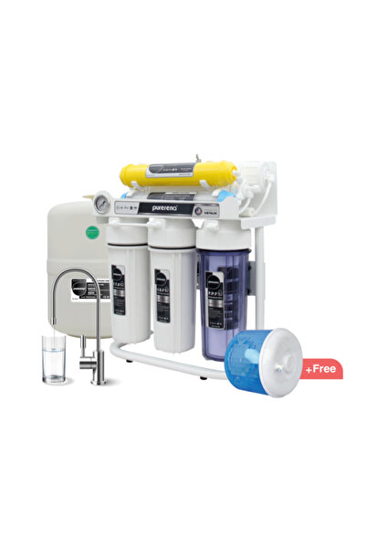 PURERENA فلتر مياه فيتنامي من 7 مراحل مع حامل ومقياس ضغط