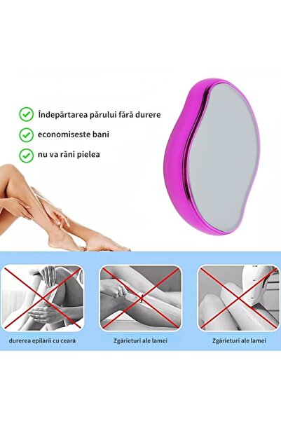 OEM Exfoliant epilator, Cristal/ABS, 10.3x6.3x3.3cm, Fuchsia