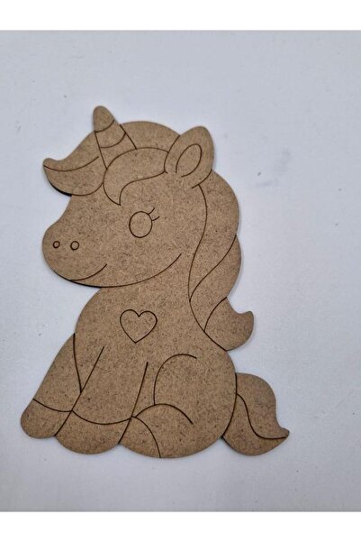 Mu Art Ahşap 10 قطع من الحصان اليونيكورن اللطيف للرسم الخشبي، نشاط فني للمدرس...