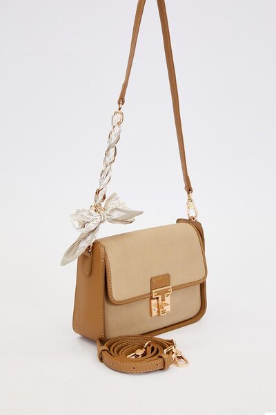 Levidor Green Scarf Tie Detail Shoulder Bag