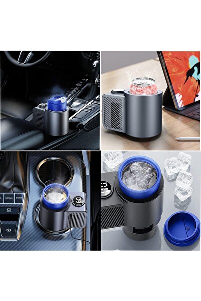 Generic حامل أكواب ذكي للسيارة ٢ في ١ | كوب تبريد وتسخين كهربائي محمول للمشروبات