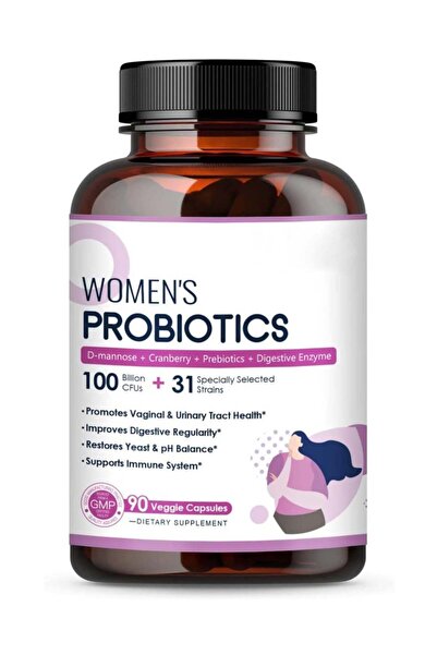 Probiotic Live Women's Immune Support Probiotic | with D-Mannose & Cranberry | 31 Strains for Vaginal, Urinary & Di