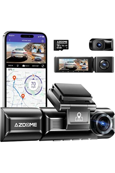 AZDOME Dash Cam 4K Pro M550 Front, Rear, and Interior