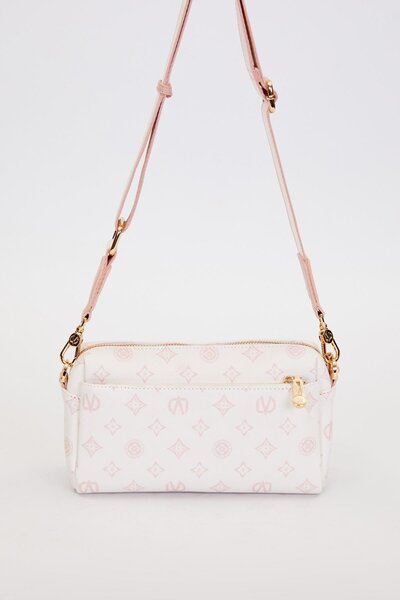 Levidor Pink Stripe Belted Shoulder Bag