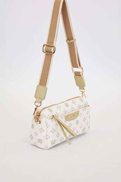 Levidor Green Stripe Belted Shoulder Bag