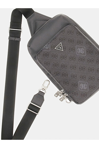 Guess Milano Erkek Siyah/Beyaz Çapraz Askılı Çanta HMMICTP5426-BWH