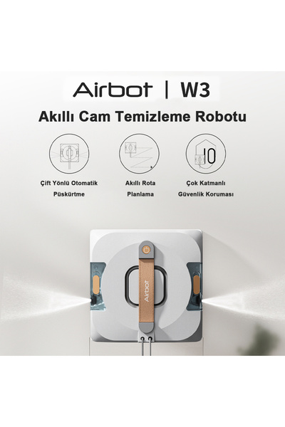Air Bot Airbot W3 Cam Temizleme Robotu–11000 Pa Emiş Gücü Akıllı Yol Planlama,4 Temizlik Modu MiHome APP