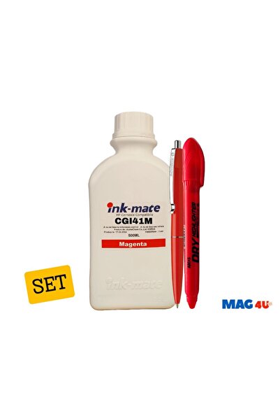 Ink-mate Set Flacone Cerneala Compatibil Canon GI41 ( 1x500ml Magenta) + Pix Schneider si Textmarker