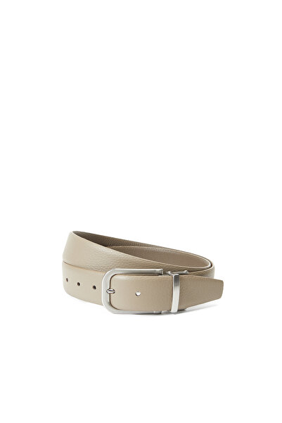 George Hogg Camel Kırık Beyaz Erkek Deri Kemer