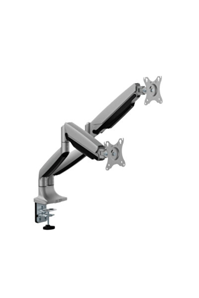 SERIOUX MM82-C024 Suport de birou pentru 2 monitoare, arc cu gaz, 17"-35", 16 kg, argintiu