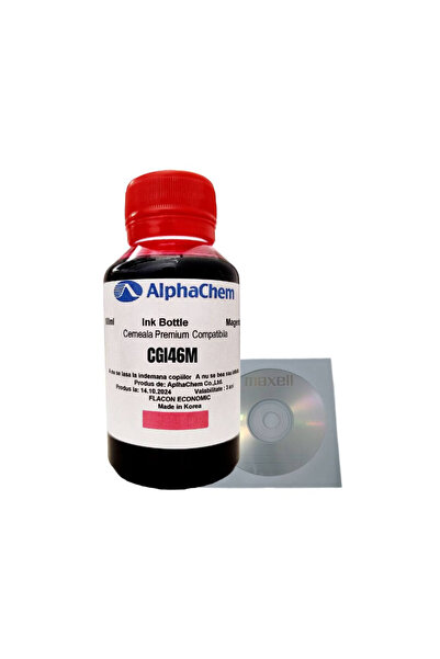 alphachem Flacon Cerneala Compatibil Canon 1x100ml GI-46M Magenta, 1buc Cdr M...