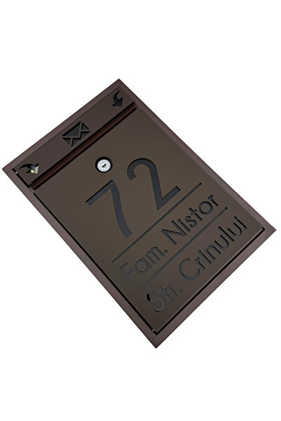 Adresa VIP CUTIE POSTALA PERSONALIZATA - Maro Satinat Negru Lucios - 32x22x9cm