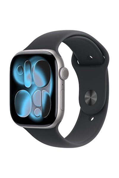 Apple Watch 11 GPS, Space Grey Aluminium Case 46mm, Black Sport Band - S/M