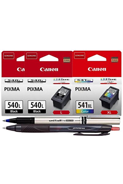 Canon Set Cartus Cerneala Original 2xPG-540LBk, 1xCL-541XL Color, Pix Jetstream si Roller DeLuxe