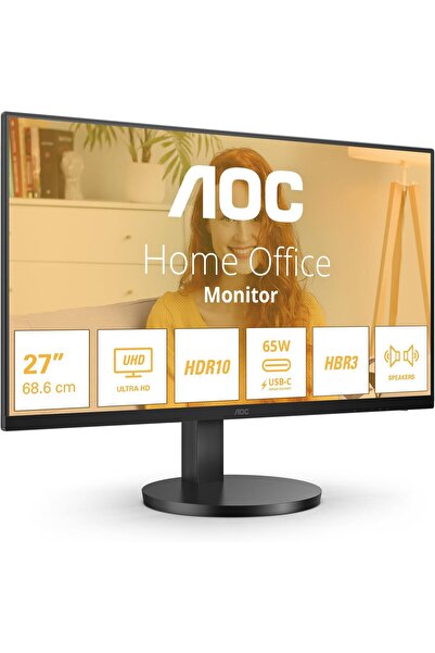 Aoc 27" U27B3CF 4ms 60Hz USB UHD IPS Type-C 4K Adaptive-Sync Monitör